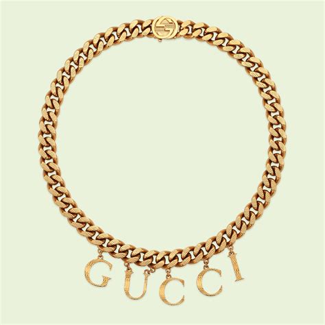 gucci word necklace